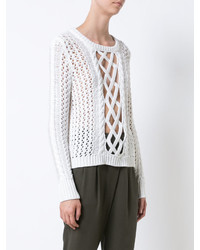 Женский белый свитер от Zac Posen