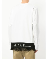 Мужской белый свитшот c бахромой от Yoshiokubo