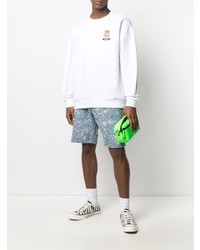 Мужской белый свитшот с вышивкой от Moschino