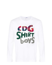 Мужской белый свитшот с принтом от Comme Des Garçons Shirt Boys