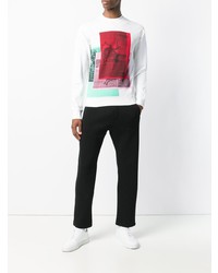 Мужской белый свитшот с принтом от DSQUARED2