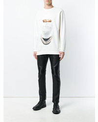 Мужской белый свитшот с принтом от Ih Nom Uh Nit