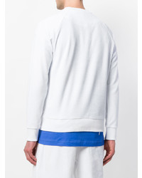 Мужской белый свитшот с принтом от Blood Brother