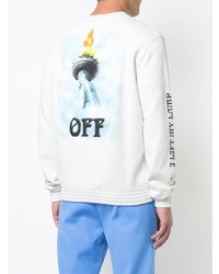 Мужской белый свитшот с принтом от Off-White