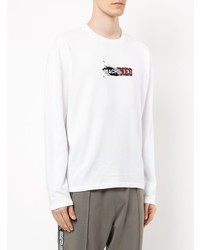 Мужской белый свитшот с принтом от Education From Youngmachines