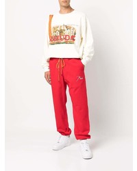 Мужской белый свитшот с принтом от Rhude