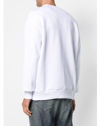 Мужской белый свитшот с принтом от Diesel