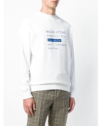 Мужской белый свитшот с принтом от MAISON KITSUNÉ