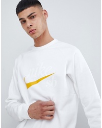 Мужской белый свитшот с принтом от Nike SB