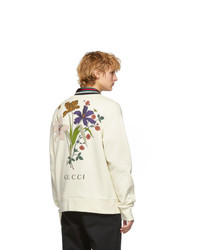 Мужской белый свитшот с принтом от Gucci