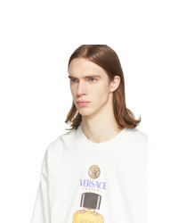 Мужской белый свитшот с принтом от Versace