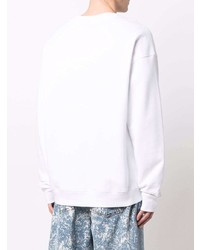 Мужской белый свитшот с принтом от Moschino
