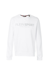 Мужской белый свитшот с принтом от Plein Sport