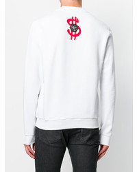 Мужской белый свитшот с принтом от Philipp Plein