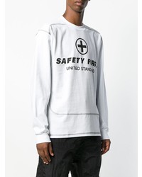 Мужской белый свитшот с принтом от United Standard