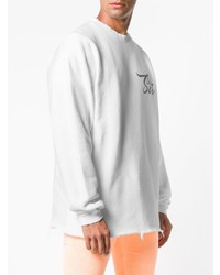 Мужской белый свитшот с принтом от Paura