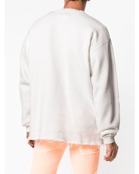 Мужской белый свитшот с принтом от Paura