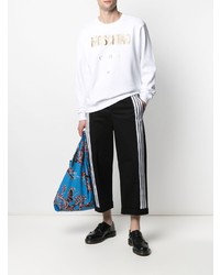 Мужской белый свитшот с принтом от Moschino