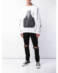 Мужской белый свитшот с принтом от Amiri