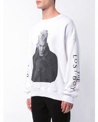 Мужской белый свитшот с принтом от Amiri