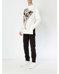 Мужской белый свитшот с принтом от Ih Nom Uh Nit