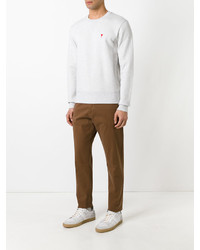 Мужской белый свитшот от AMI Alexandre Mattiussi