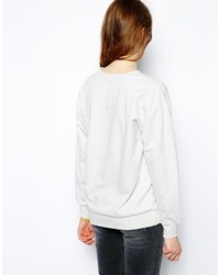Белый свободный свитер с принтом от People Tree