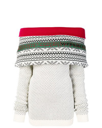Белый свободный свитер с принтом от Y/Project