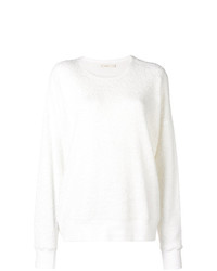 Белый свободный свитер от 6397
