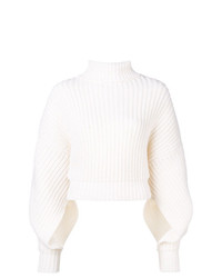 Белый свободный свитер от A.W.A.K.E.