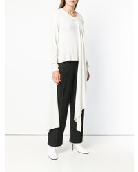 Белый свободный свитер от Lemaire