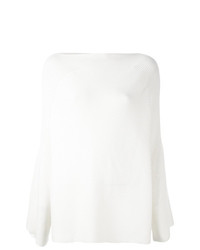 Белый свободный свитер от Calvin Klein