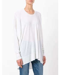 Белый свободный свитер от Calvin Klein