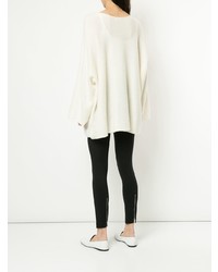 Белый свободный свитер от The Row