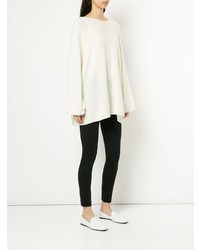 Белый свободный свитер от The Row