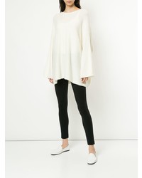 Белый свободный свитер от The Row