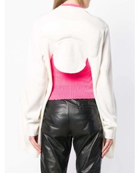 Белый свободный свитер от Comme des Garcons