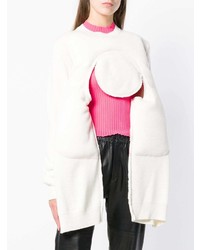Белый свободный свитер от Comme des Garcons