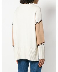 Белый свободный свитер от Chinti & Parker