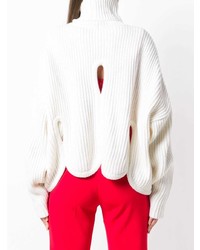 Белый свободный свитер от Antonio Berardi