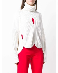 Белый свободный свитер от Antonio Berardi