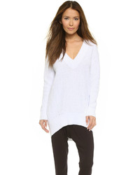 Белый свободный свитер от DKNY