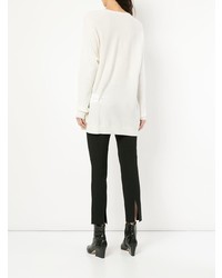 Белый свободный свитер от Tibi
