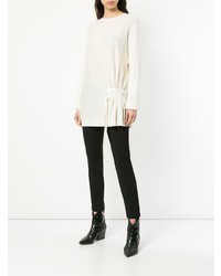 Белый свободный свитер от Tibi