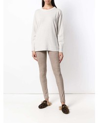 Белый свободный свитер от Peserico