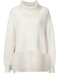 Белый свободный свитер от il by Saori Komatsu