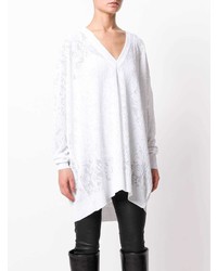 Белый свободный свитер от Givenchy