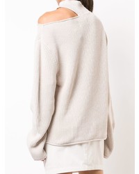 Белый свободный свитер от RtA