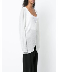 Белый свободный свитер от Isabel Benenato