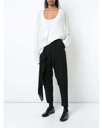 Белый свободный свитер от Isabel Benenato